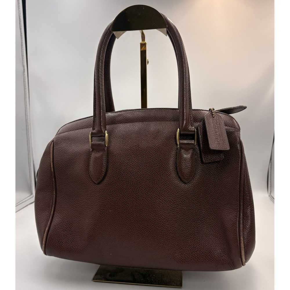 Y2K 90s Coach Madison Sutton Satchel Dark Brown Leather Purse Classic Old Money